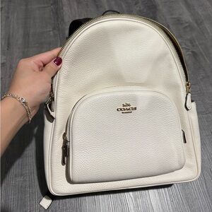 Coach Cream Leather Backpack